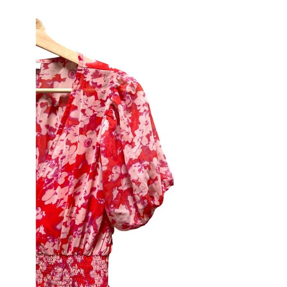 River Island Floral Print Dress Red Size 12 - Picture 8 of 13